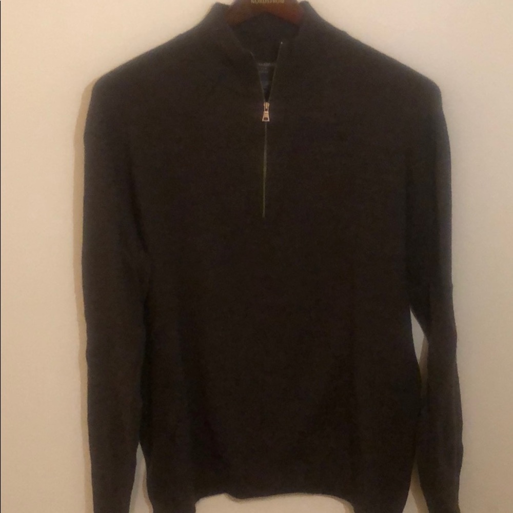 Banana Republic quarter zip Merino wool sweater